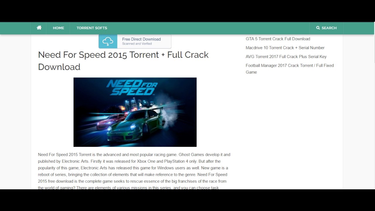 need for speed 2015 full crack torrent